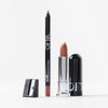 OFIR nude lipstick, lip liner, and sharpener set in matching warm pink tones