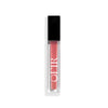 Clear tube of pink liquid lipstick with a black cap, featuring bold white branding on the side.