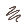 A swatch of dark brown eyeliner pencil showcasing a smooth, creamy texture with a matte finish.