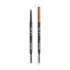 Two precision brow pencils with spoolie brushes, featuring a sleek black design and retractable tips, perfect for defining and shaping eyebrows.