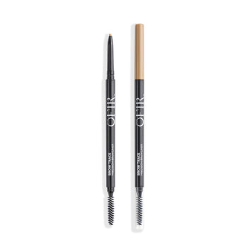 OFIR Brow Trace Precision Browliner in shade BlondeShot, showing the light nude color with one pencil open to reveal the tip and the other capped