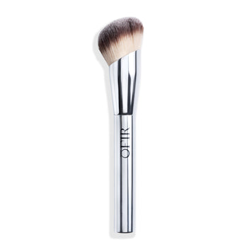 OFIR angled brush with two-tone synthetic bristles and silver handle