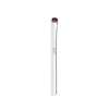 A sleek makeup brush with a white handle and soft, rounded bristles, suitable for eye makeup application.