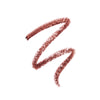 Rich brown eyeliner stroke demonstrating creamy texture on a white background.