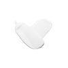 Smooth white cream with a glossy texture, arranged artistically on a plain white background.