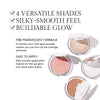 Four versatile shades of powder featuring a silky-smooth feel and buildable glow. Fine pearlescent formula allows customizable glow, emphasizing easy, smooth application for on-the-go use.