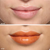 before and after lip gloss applied