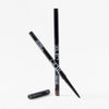 two gel eyeliner pens in black and brown shades crossed over each other on a white background