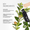 Key Ingredients image for tinted moisturizer. Text reads "Squalane. Olive derived emollient for fast-absorbent hydration" "Triple Hyaluronic Acid Complex. Moisturizing powerhouse for a soft skin barrier" & "Fermented Turmeric Root Extract. Helps reduce the appearance of redness & irritation"