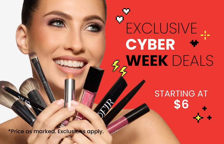 Promotional Banner. Text reads: "EXCLUSIVE CYBER WEEK DEALS. STARTING AT $6" * Price as marked. Exclusions apply