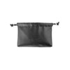 Black leather drawstring pouch with "OFIR" embossed on the front.
