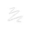 White, textured zigzag stroke, likely illustrating the texture and color of a cosmetic product like eyeliner or cream.