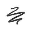 Thick, black eyeliner makeup swatch showing a textured, zigzag application on a white background.