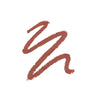 A textured, brown zigzag line made with lip liner, showcasing its creamy application.