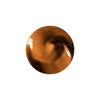 A smooth swirl of rich, glossy brown cream against a white background.