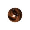 Swirled dollop of glossy brown cream against a white background.