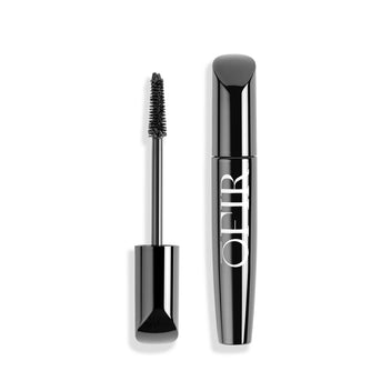 Black mascara with a sleek tube and volumizing brush, featuring the brand name OFIR on the packaging.
